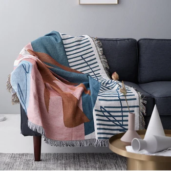 [MUZE-U] двустороннее одеяло, чехол для односпального двухместного дивана, декор спальни, нитяное одеяло, полотенце, одеяло, ковер для гостиной, гобелен