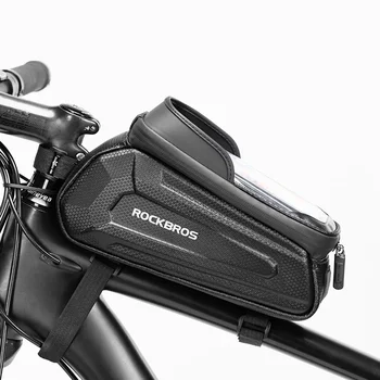 Велосипедная сумка Водонепроницаемая велосипедная сумка с сенсорным экраном, верхняя Передняя трубчатая рама, сумка для шоссейного велосипеда MTB, чехол для телефона 6.5, аксессуары для велосипедов