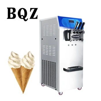 BQZ-32EB Высококачественная профессиональная вертикальная электрическая машина для приготовления итальянского мороженого с мягкой подачей 3 вкуса домашнего приготовления