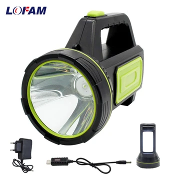 LOFAM Супер яркий уличный портативный USB-перезаряжаемый прожектор, фонарик для кемпинга и путешествий на открытом воздухе