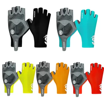Велосипедные перчатки с полупальцами, нескользящие велосипедные перчатки для занятий фитнесом в помещении, перчатки для бега, дышащие, впитывающие пот для мужчин и женщин