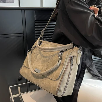 Женские кожаные сумки Женская винтажная сумка Повседневные сумки через плечо Женская сумка Высококачественная женская сумка через плечо Большая сумка-мессенджер