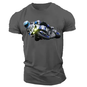 Летний мужской топ с круглым вырезом и короткими рукавами для подростков в стиле харадзюку, мужская мотоциклетная футболка с принтом, спортивный досуг, улица