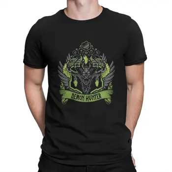 Забавная футболка DEMON HUNTER для мужчин, футболка с круглым вырезом, футболки с коротким рукавом из игры World Of Warcraft WOW, одежда для вечеринок