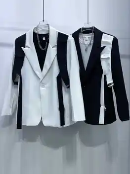 X02493 Модные Мужские пальто и куртки 2023 Подиум Роскошный известный бренд Европейский дизайн стиль вечеринки Мужская одежда
