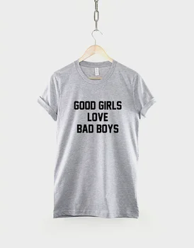 Sugarbaby Good Girls Love Bad Boys Забавная футболка с графическим рисунком, Модная Хлопковая рубашка Steetwear, Унисекс, Повседневные футболки Tumblr, Прямая поставка