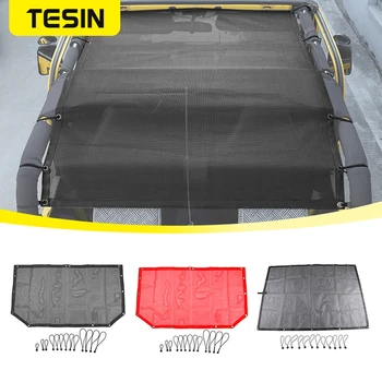 Автомобильный Солнцезащитный козырек TESIN для Jeep Wrangler TJ 1997-2006, Крыша багажника, Сетка для защиты от Ультрафиолета, Изоляционная сетка, Аксессуары