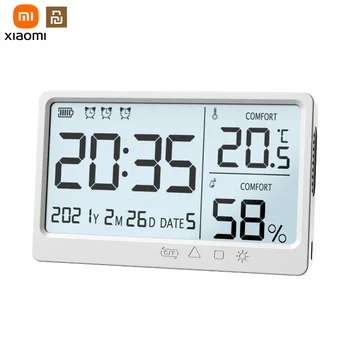 Xiaomi Youpin Электронный Термометр с ЖК-экраном, Цифровой Измеритель температуры и влажности, Высокоточный гигрометр с будильником