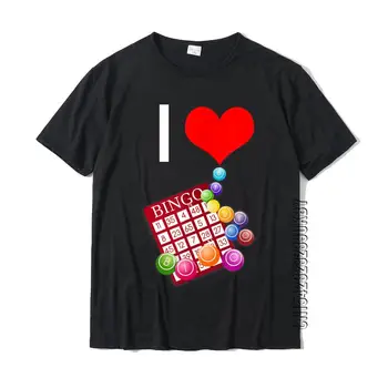 I Love Bingo Shirt Топы в простом стиле, рубашки из 100% хлопка, футболки в простом стиле, абсолютно новые