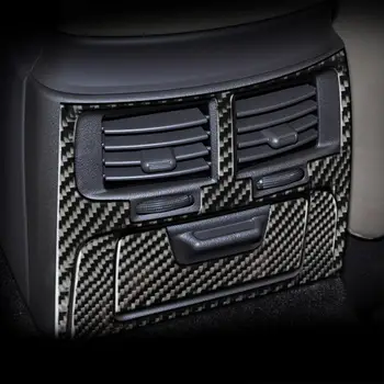 Черный 3 шт./компл. Полезная отделка вентиляционного отверстия автомобиля из углеродного волокна, экологичный защитный чехол для автомобиля класса люкс