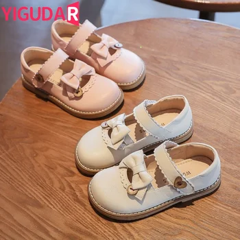 2023 Новейшая летняя детская обувь Модная кожа Милые детские сандалии для девочек Дышащие туфли с бантиком для малышей