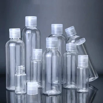 Пластиковая бутылка объемом 5-120 мл, эмульсия в виде ракушки, ПЭТ-упаковка, Пробный Прозрачный Пустой Портативный Дорожный контейнер, Косметика многоразового использования.