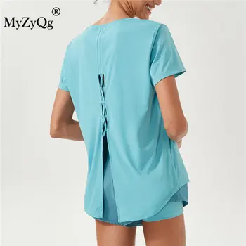 Спортивные футболки серии MyZyQg Ice Skin, женские топы для занятий йогой Cool Cold с коротким рукавом, футболка для бега в тренажерном зале, фитнес-рубашка