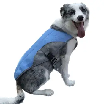 Летний охлаждающий жилет для собак, охлаждающая шлейка для собак, регулируемая сетка для домашних животных, Светоотражающий жилет, Быстросъемные шлейки