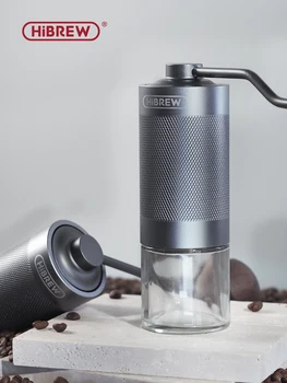 Ручная кофемолка HiBREW Портативная Высококачественная Ручная Кофемолка Из алюминия С Визуальным Хранением зерен G4