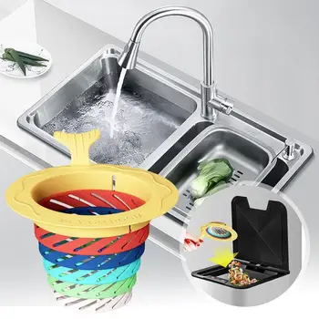Крышка для сливного сита для кухонной раковины, Многофункциональная подставка для фильтра для мусора в форме разноцветной рыбки в ванной комнате.
