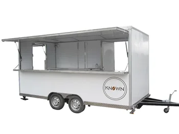 Горячая распродажа KN-420, уличная большая тележка с прицепом для пищевых продуктов на заказ, бесплатная доставка морем