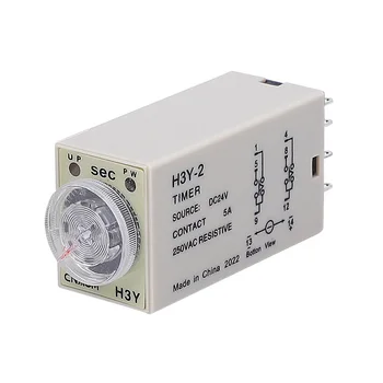 Реле таймера H3Y-2/H3Y-4 Переключатель задержки включения от 10 с до 60 мин Регулируемая Поворотная ручка AC220V DC12V DC24V 5A/250VAC