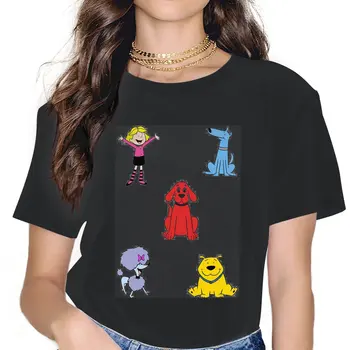 Классическая женская одежда Priting, футболка Clifford the Big Red Dog Comedy Love Animation, винтажная женская одежда Kawaii