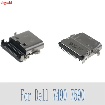 2 шт. Для нового ноутбука Dell 7490 модели 7590 C-образная розетка для подключения порта зарядки