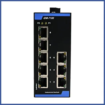 новый Промышленный Коммутатор 8-портового Ethernet Rail Switch 12v 24v DIN Rail Mount Промышленного класса