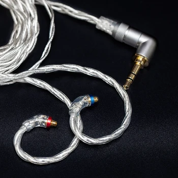 FiiO LC-3.5/4.4C Высокочистый монокристаллический кабель для наушников из стерлингового серебра Литц, кабель для обновления