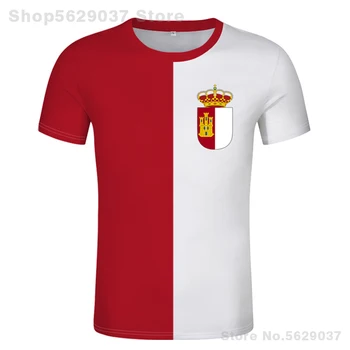 КАСТИЛИЯ-ЛА-МАНЧА рубашка бесплатная на заказ имя номер толедо футболка с принтом флаг слово куэнка сьюдад-реаль альбасете испанская одежда