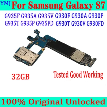 Полная разблокировка Для Samsung Galaxy S7 edge G930F G930FD G935F G935FD G930V/T/A/U/P Материнская плата 100% Оригинальная Логическая Материнская Плата 32G
