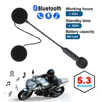 Bluetooth Гарнитура для мотоциклетного шлема BT5.3 Беспроводные наушники для верховой езды, защита от помех, наушники для громкой связи на мотоцикле, Лыжные наушники