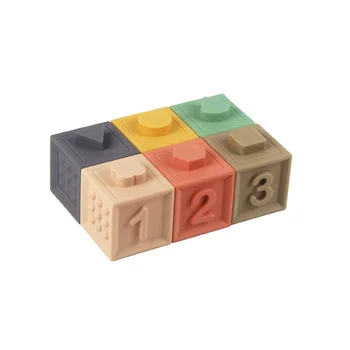 Игрушки для детей Экологичный 3D Рельефный пазл Детский Обучающий кубик Квадратная Развивающая игрушка 