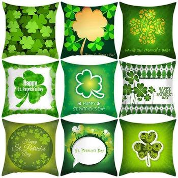 Новая наволочка на диван с зеленым клевером, изготовленная на заказ, наволочка на Ирландский национальный день, наволочка на подушку