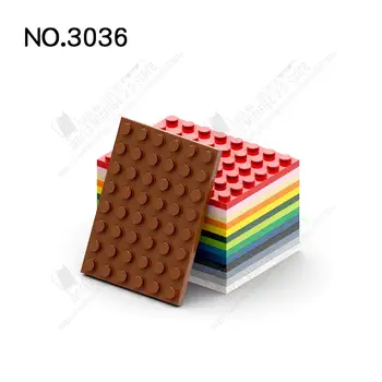 10ШТ MOC Parts 3036 Пластина 6 x 8 Строительных блоков, Совместимые бренды, собранные своими руками из мелких частиц, Развивающие игрушки для детей, подарки