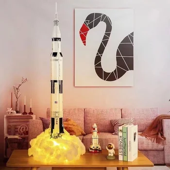Творческая Серия Apollo Saturn V 92176 Building Block Космическая Серия Набор Строительных Блоков Детские Развивающие Игрушки Подарок На День рождения