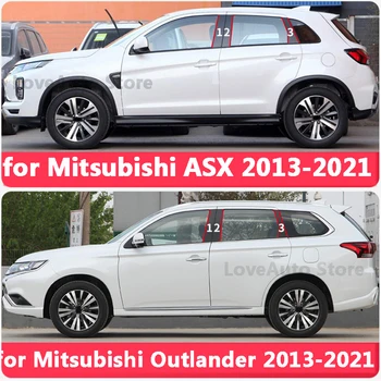 Для Mitsubishi ASX Outlander 2013-2021, Центральная колонна окна автомобиля, Наклейка на крышку стойки B C, Аксессуары для наружной Оконной рамы.