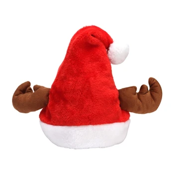 Новинка, Рождественская Шляпа Со Сладкими Оленьими Рогами, Красная Шляпа Санта Клауса для Родителей и Детей, Рождественская Вечеринка Друзей в Канун Рождества
