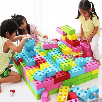 1 шт. Гигантские блоки для дошкольного образования, большие строительные блоки для малышей, которые можно штабелировать для творчества и развития образования для детей, подарки