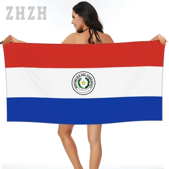 Больше Дизайна Эмблема Флага Парагвая Банное Полотенце Быстросохнущая Микрофибра, Впитывающая Мягкую Воду, Дышащая Пляжная Ванная Комната Для Плавания