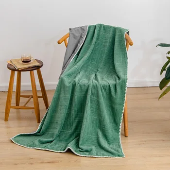 Двухслойное объемное одеяло с теплым ворсом из резного бархата Весной и осенью