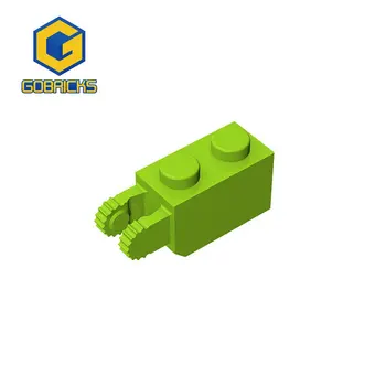 Кирпичный шарнир Gobricks Brick 1 x 2 Фиксатор с 2 пальцами Вертикальный конец 9 зубьев совместим с 30365 игрушками