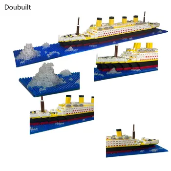 Круизный лайнер Iceberg Titanic, микро-мини Строительная модель из строительного блока, Высококачественный пластиковый кирпич, детская игрушка, Быстрая доставка