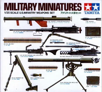 Tamiya 35121 Набор пехотного оружия США в масштабе 1/35, военные миниатюры, Сборные модели, конструкторы для взрослых, игрушки для хобби, сделай САМ