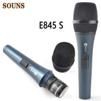 Бесплатная Доставка микрофон E845s Проводной динамический Кардиоидный Профессиональный Вокальный Микрофон E845s Студийный Микрофон E845 E835 E828