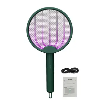 Практичная защита 2-в-1, длительный срок службы батареи, ракетка для защиты от комаров в помещении и на улице, ракетка для ловли насекомых и мух