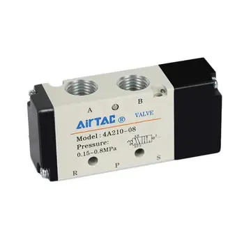 Двухпозиционный пятиходовой электронный клапан управления AIRTAC 4A120-06 4A220-06 Пневматический клапан электромагнитный клапан
