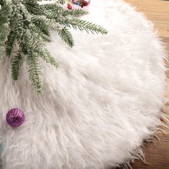 Плюшевая юбка в виде рождественской елки, белый ковер из искусственного меха, рождественские елки, коврик для новогодней вечеринки, украшения для дома, подарки, фартук Noel