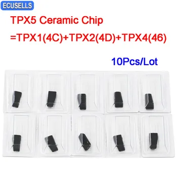 10 Шт./лот TPX5 Чип Новый стиль Автомобильный ключ чип TPX5 Керамический чип транспондер чип = TPX1 (4C) + TPX2 (4D) + TPX4 (46) (углерод)