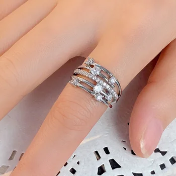 CAOSHI Стильное женское кольцо для вечеринок с модным дизайном, многослойные аксессуары для пальцев для женщин, модные украшения для свадебной церемонии