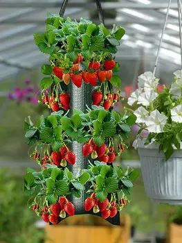 Перевернутая сеялка для помидоров, выращивание клубники, Подвесная аэрационная сеялка, сумка для выращивания помидоров, Перевернутая сеялка для клубники