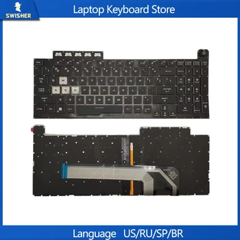 Новый US Для ASUS TUF Gaming FX506 FX506L FA506 FX706 FX706H FA706 Клавиатура Ноутбука с английской Раскладкой с подсветкой Бесплатная Доставка