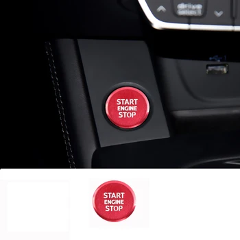 Наклейка на Кнопку Запуска И Остановки Двигателя Автомобиля из Алюминиевого Сплава для Audi A4 B9 A5 2017 2018 2019 2020 2021 2022 Автоаксессуары